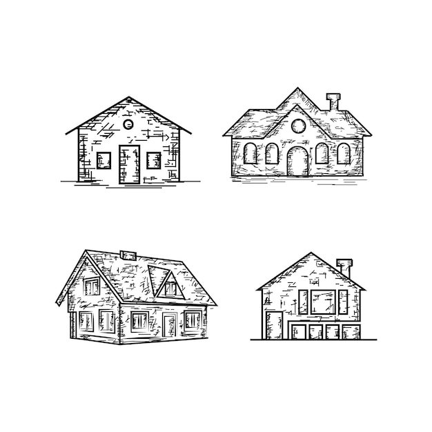 Vector boceto de diseño de casa