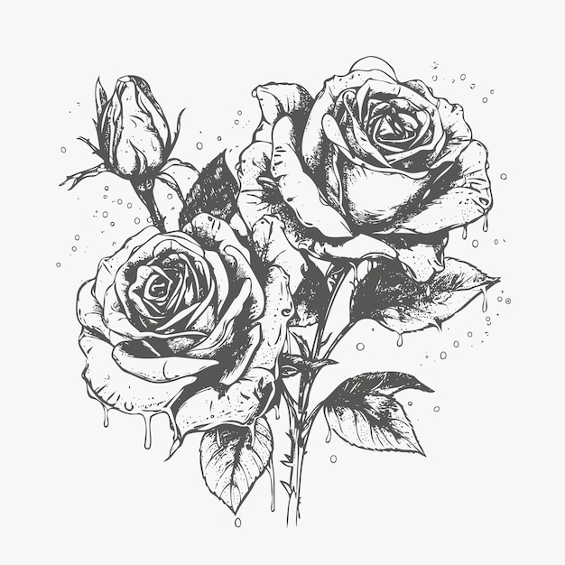 Boceto de flor Boceto dibujado a mano