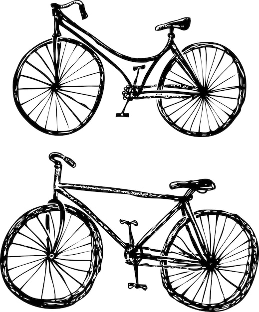 Bocetos de las bicicletas andantes.