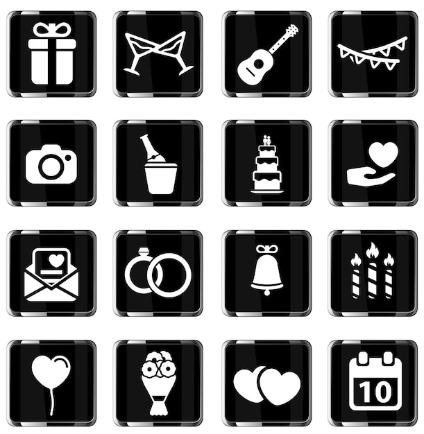 Boda simplemente símbolo de iconos web