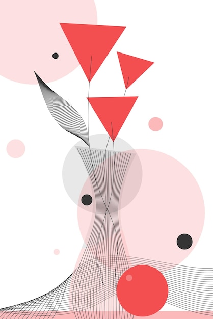 Bodegón geométrico Una imagen vectorial moderna con estilo abstracto y minimalista
