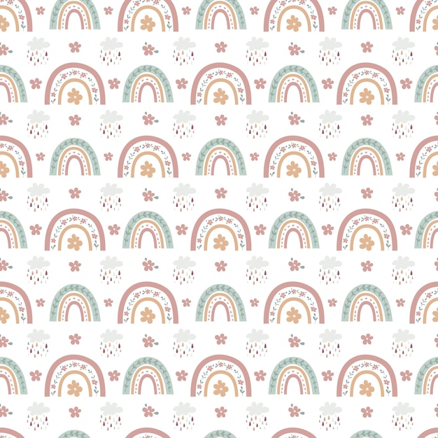 Boho bebé arco iris patrón sin costuras Boho color arco iris de fondo para su proyecto