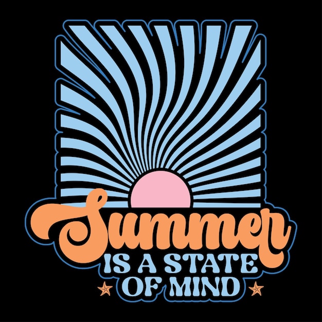 Boho playa de verano retro SVG
