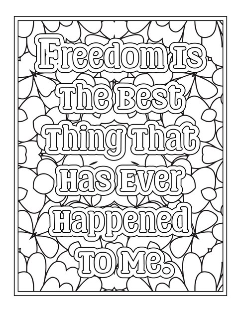 Vector boho quotes coloring pages for kdp coloring pages