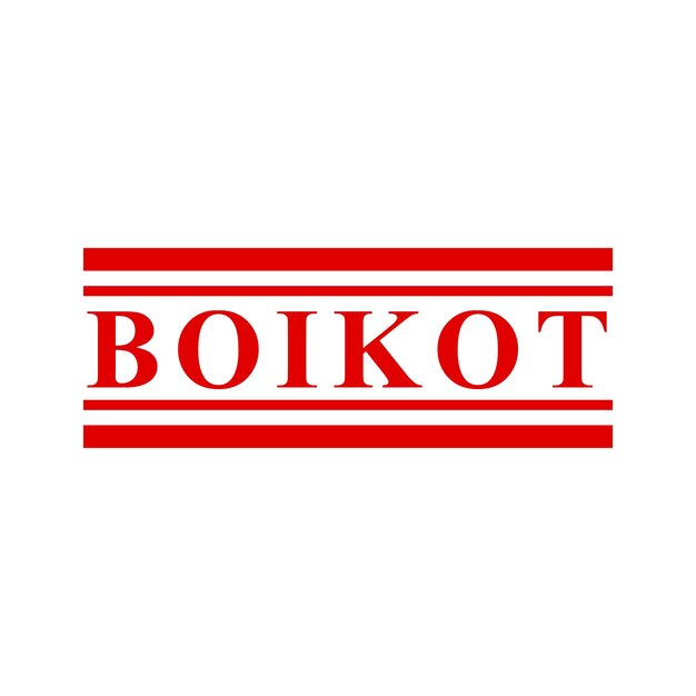 boicot boicot en indonesia lengua simple vector rojo rectángulo simple vector efecto sello de goma