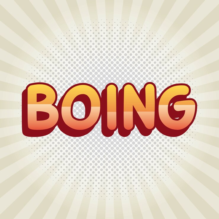 Vector boing estilo comic pop art