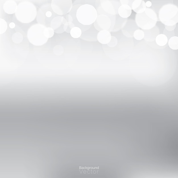 Vector bokeh blanco sobre fondo gris degradado