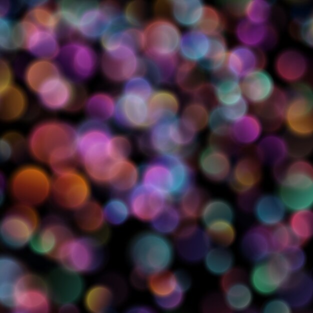 Bokeh borrosa luces sobre fondo oscuro.