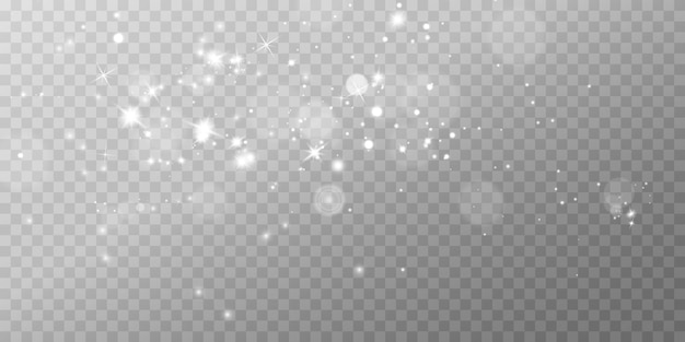 Bokeh brillante abstracto de luz resalta el efecto Bokeh de luz aislado sobre fondo transparente