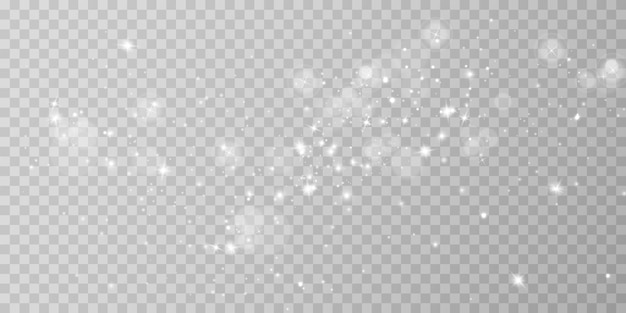 Bokeh brillante abstracto de luz resalta el efecto Bokeh de luz aislado sobre fondo transparente