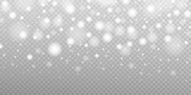 Bokeh brillante aislado sobre fondo transparente Luces aisladas de luz Formas borrosas transparentes Efecto de luz abstracto Ilustración vectorial