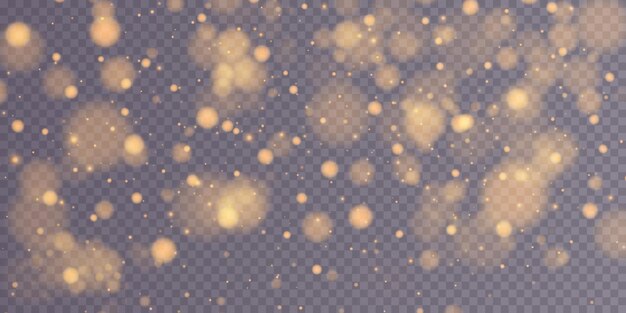 Bokeh brillante aislado sobre fondo transparente Luces aisladas de luz Formas borrosas transparentes Efecto de luz abstracto Ilustración vectorial