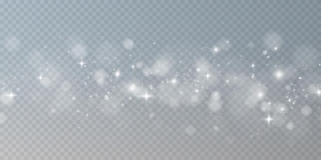 Bokeh brillante aislado sobre fondo transparente Luces aisladas de luz Formas borrosas transparentes Efecto de luz abstracto Ilustración vectorial