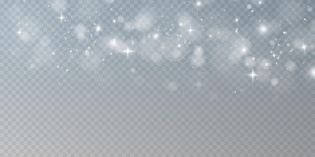 Bokeh brillante aislado sobre fondo transparente Luces aisladas de luz Formas borrosas transparentes Efecto de luz abstracto Ilustración vectorial