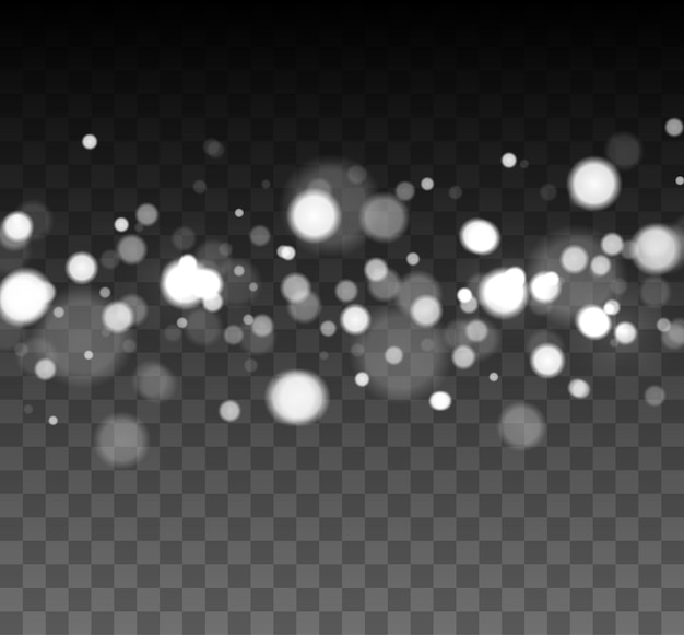 Bokeh brillante aislado sobre fondo transparente luces bokeh con partículas brillantes aislado cristo ...