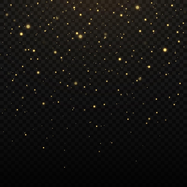 Bokeh de brillo dorado brillante Hermosa luz parpadea Luces doradas de Navidad