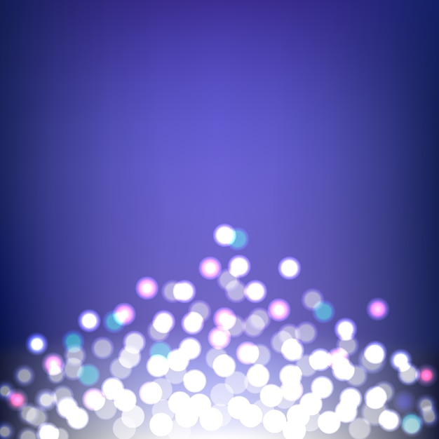 Vector bokeh colorido y fondo abstracto de luces