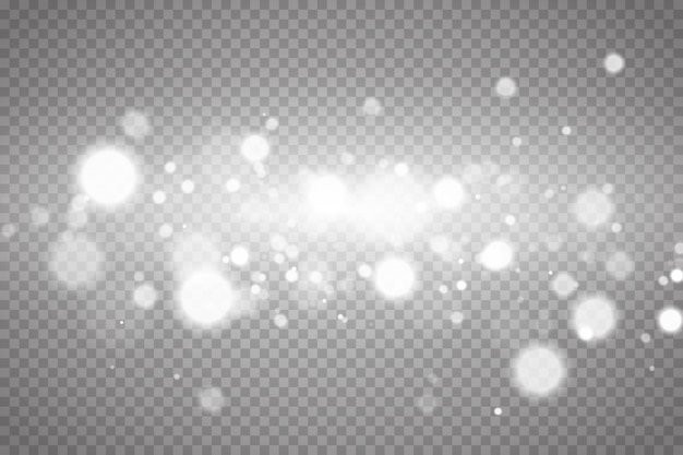 Bokeh enciende el fondo del vector. Magia borrosa partículas.