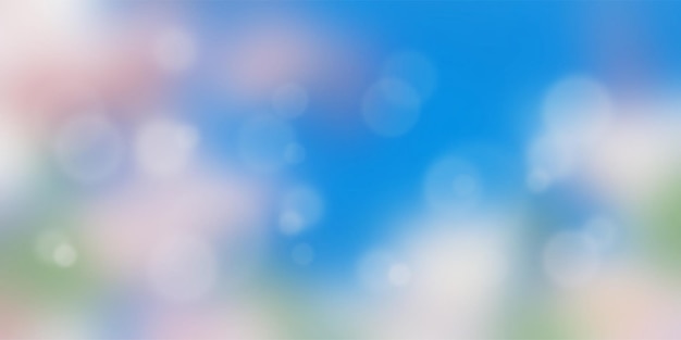 Bokeh de fondo de primavera vectorial