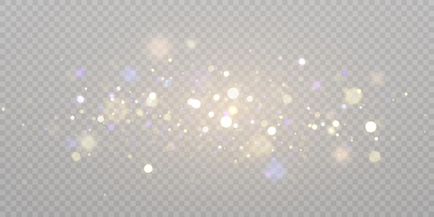 Bokeh de luz de polvo de oro Bokeh brillante de Navidad y textura de superposición de brillo para su diseño