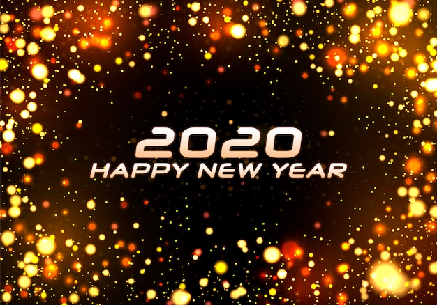 Bokeh sparkle Navidad 2020 fondo, luces de año nuevo.