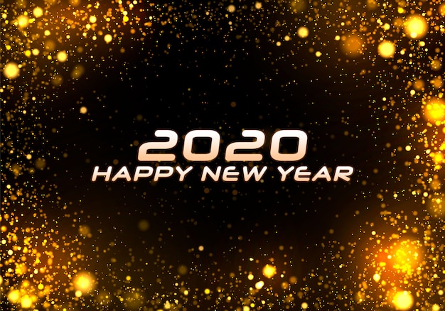 Bokeh sparkle Navidad 2020 fondo, luces de año nuevo.