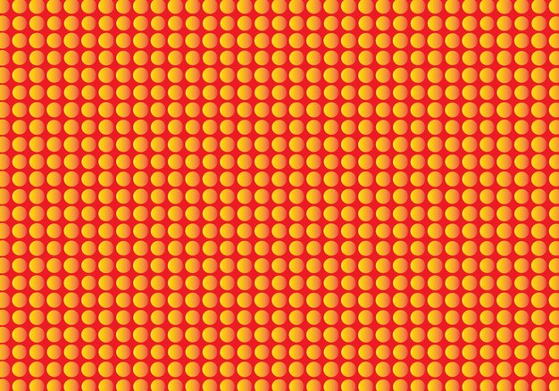 Una bola amarilla en fondo rojo gradiente de color formas de esfera para elementos de diseño