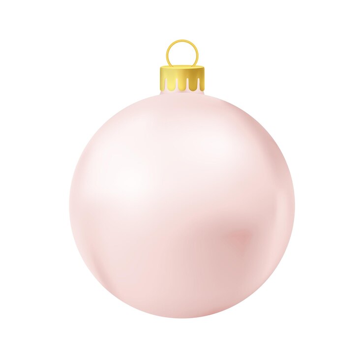Vector bola de árbol de navidad beige