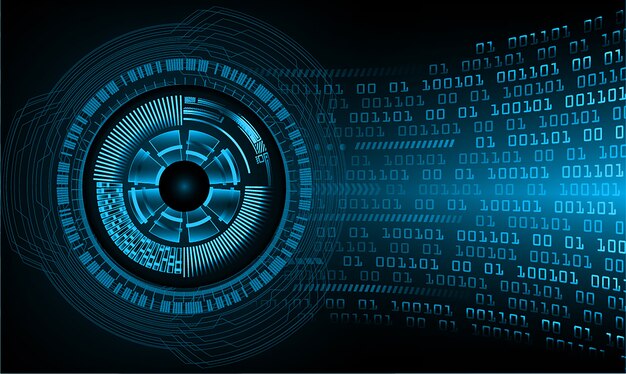 bola azul del ojo tecnología cibernética abstracta del futuro