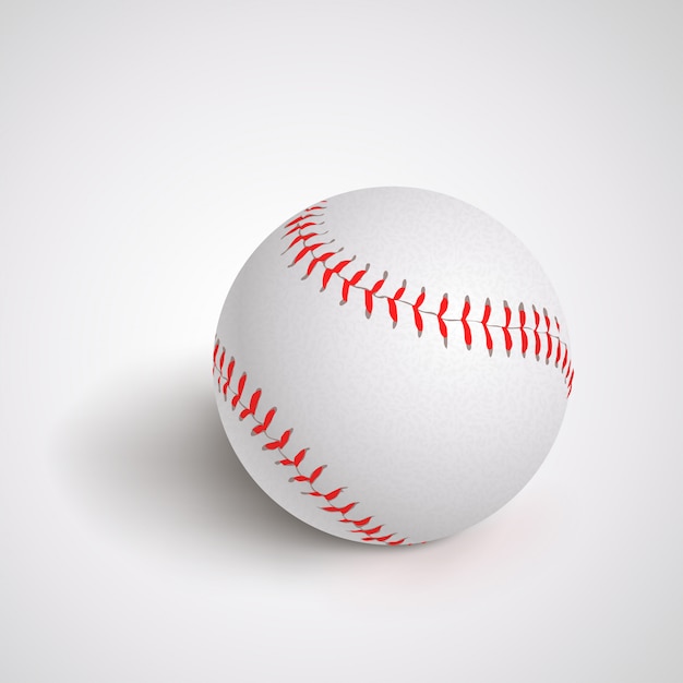 Bola de béisbol en blanco