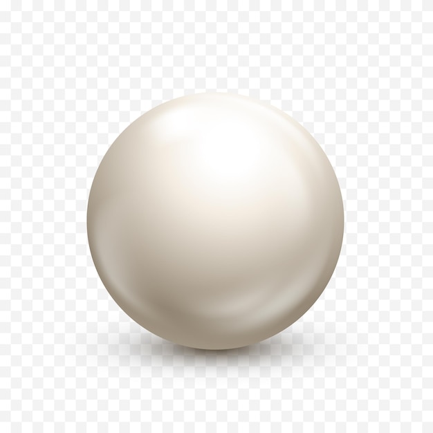 Bola de billar blanca Snooker o bola de ping pong Ilustración de orbe de esfera realista blanca 3D