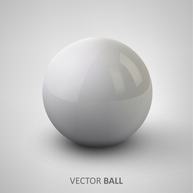 Vector bola blanca aislada