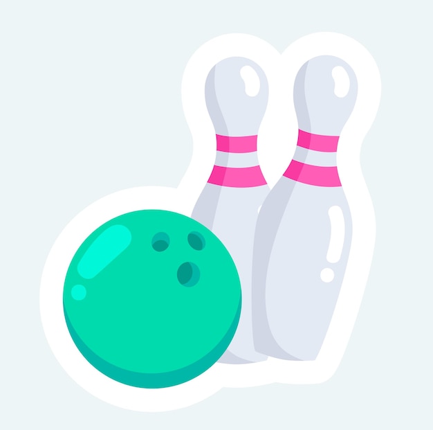 Bola de bolos y bolos juego deportivo y competencia