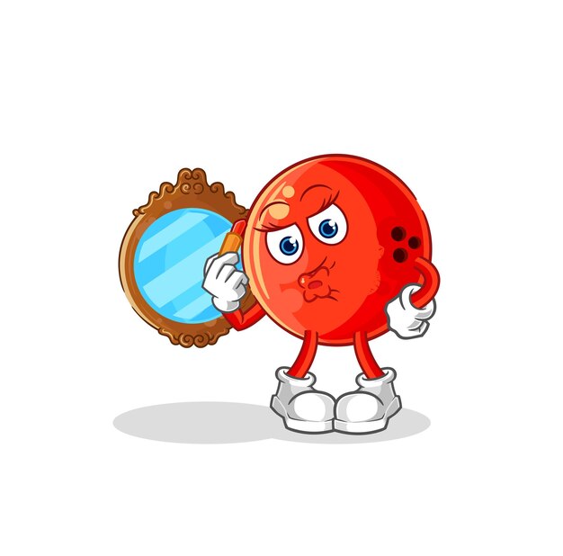 Bola de bolos componen vector de dibujos animados mascota