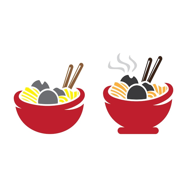 Bola de carne Bakso en el tazón