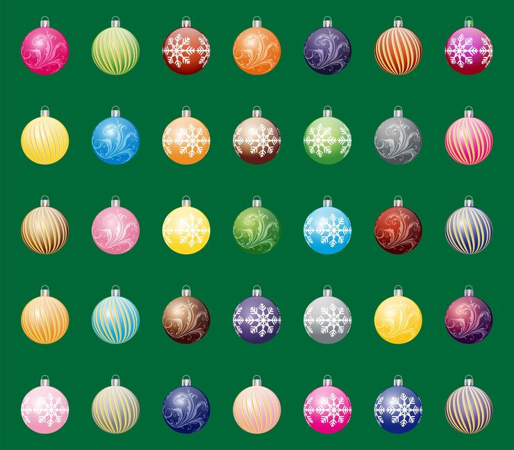 Vector bola de decoración de navidad