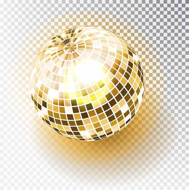 Bola de discoteca ilustración aislada. Elemento ligero de fiesta Night Club.