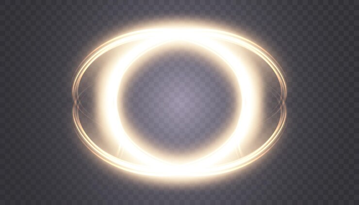 Vector bola de energía. portal mágico del plasma amarillo. marco para ilustraciones vectoriales.