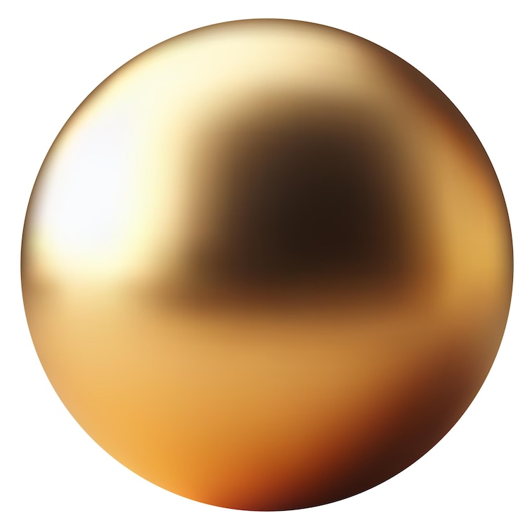 Vector bola de esfera de diseño vectorial 3d dorada