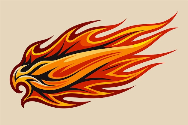 una bola de fuego está pintada en un fondo beige