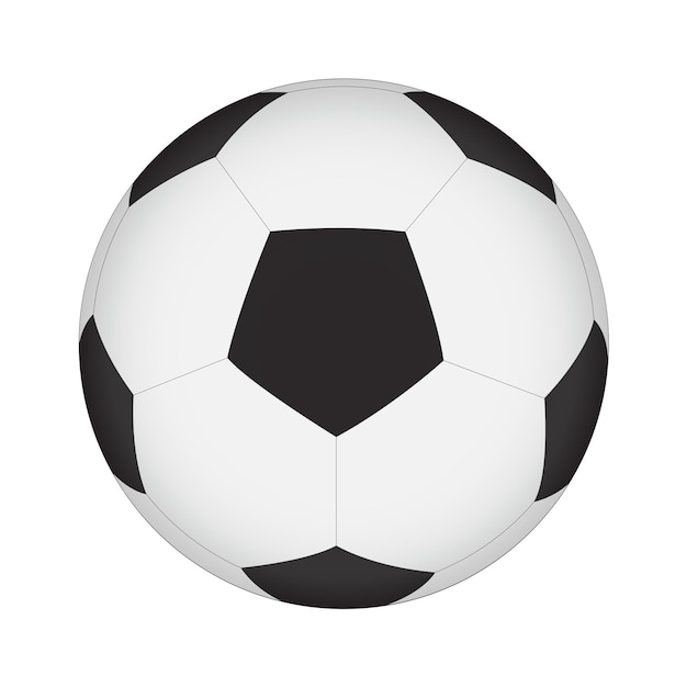 Bola de fútbol aislada sobre un fondo blanco