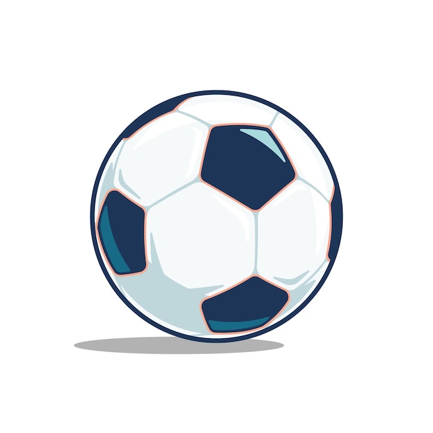 Bola de fútbol aislada sobre un fondo blanco