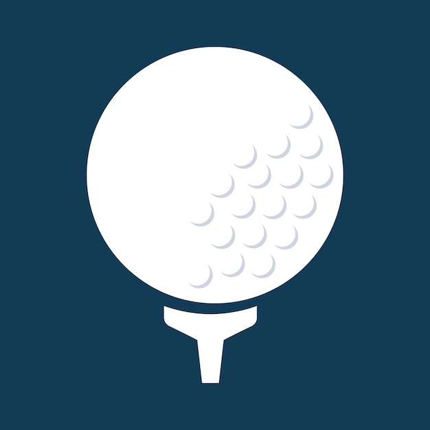 Bola de golf de estilo glifo