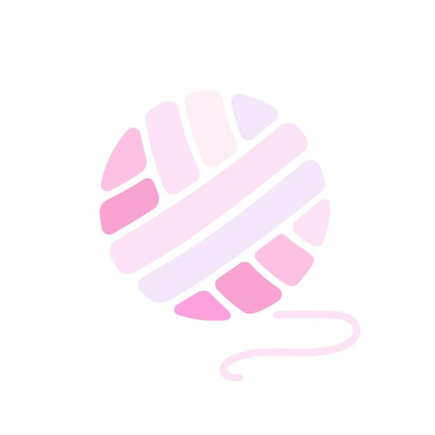 Bola de hilo rosa linda bola de lana concepto de hogar hobby artesanía hilo tejer
