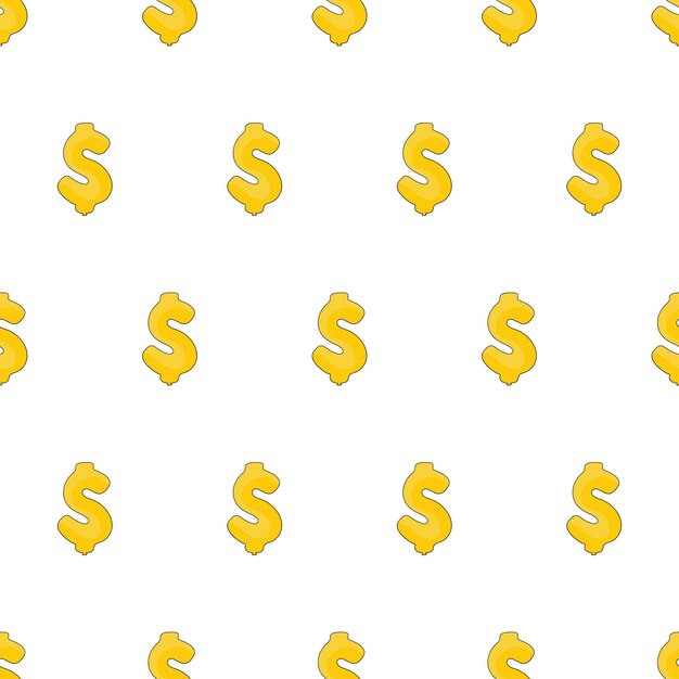 Bola inflable de patrones sin fisuras en forma de dólar. Antecedentes para los negocios. Adecuado para fondos, tarjetas y papel de regalo. Vector.