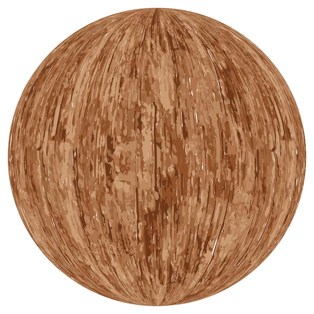 Vector bola de madera