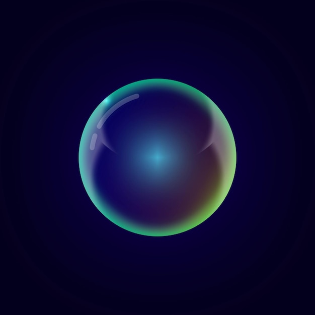 Bola mágica sobre un fondo oscuro