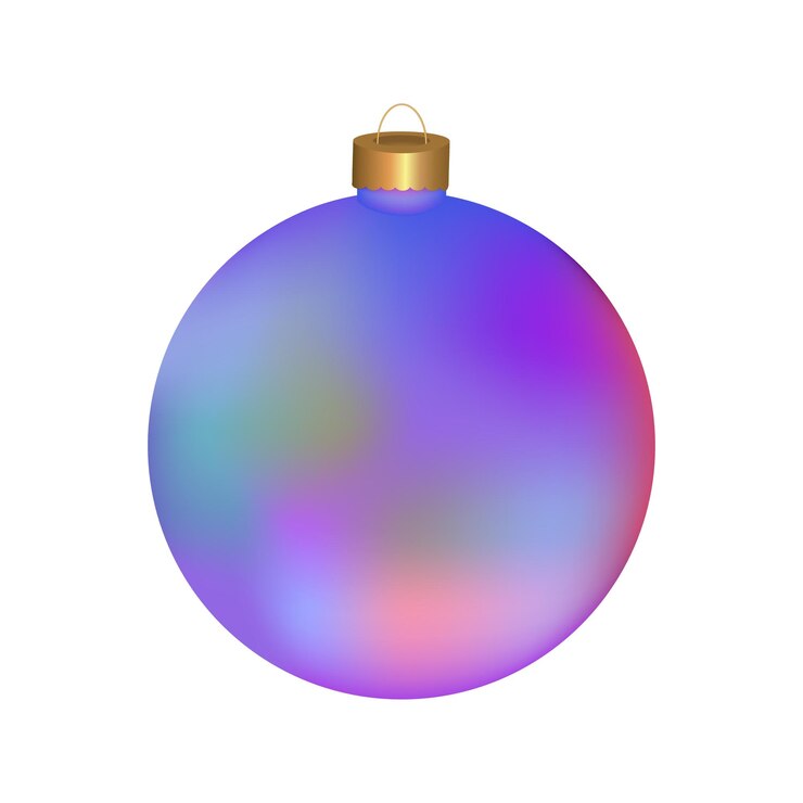 Vector bola de navidad en el árbol de navidad. año nuevo. sobre un fondo blanco.