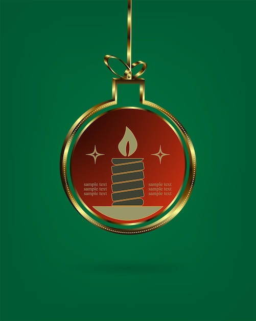 bola de navidad con borde dorado
