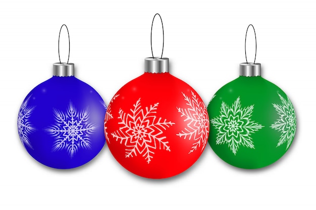 Bola de navidad colgante realista brillante